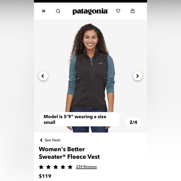 Patagonia Women’s XS Better Sweater Vest in Black - Picture 4 of 12